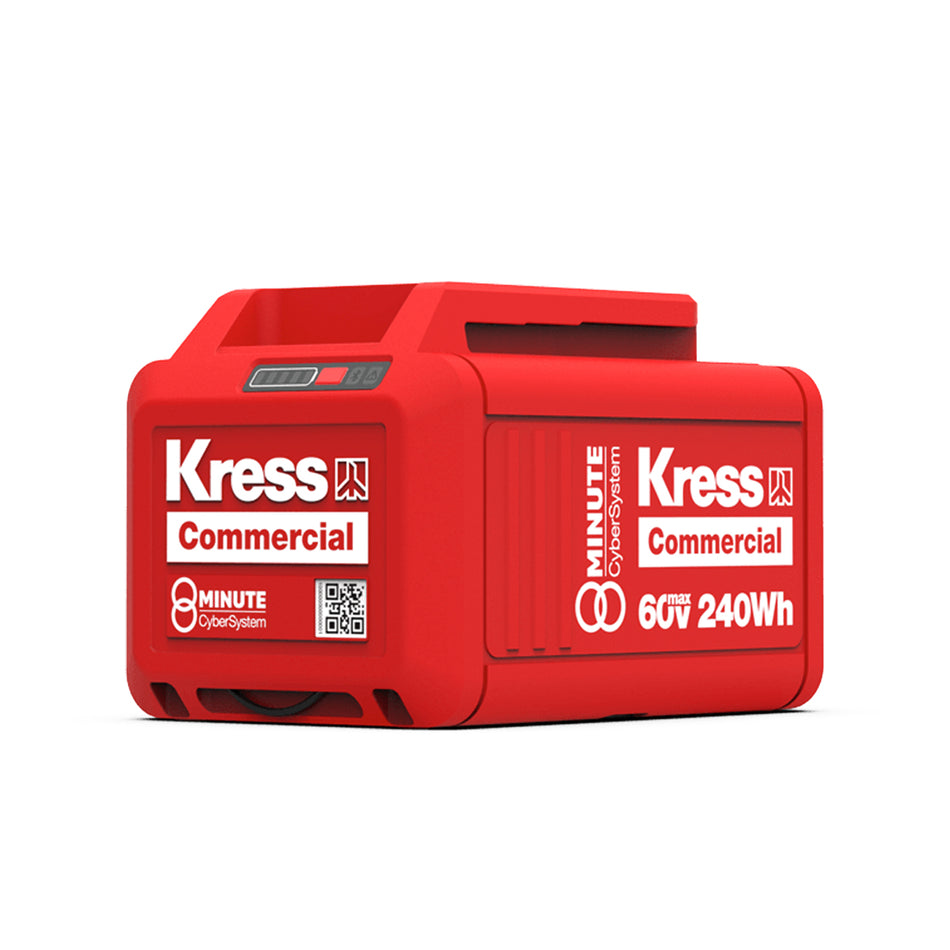 Kress CyberPack 60V 4Ah Battery - High-capacity Kress 60V battery with 8-minute fast charging for pro use