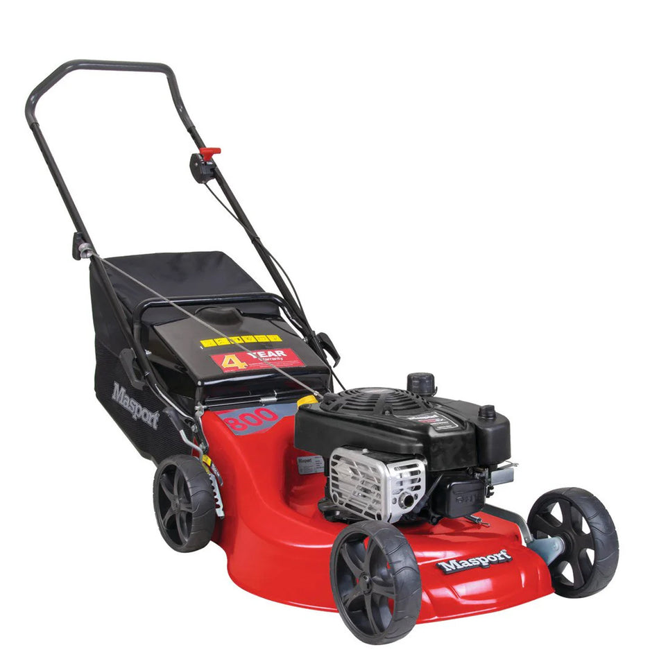 Masport 800ST S21 3'n1 Lawn Mower - 161cc 4-stroke B&S engine, 21" steel chassis, cut catch & mulch option!