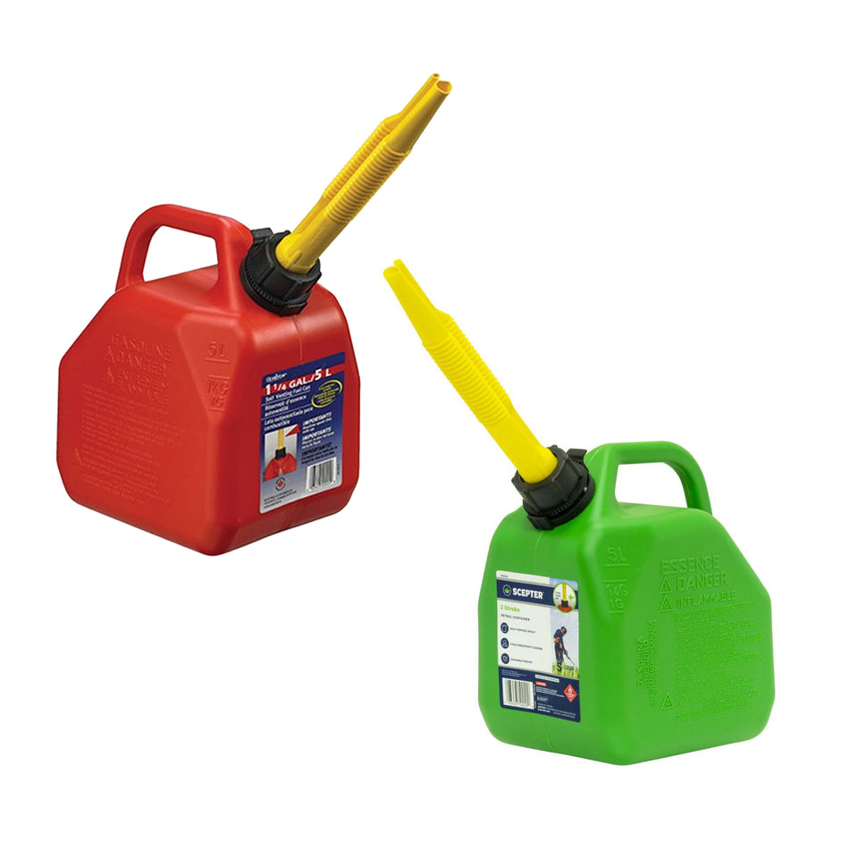 5L Fuel Can - Red and Green