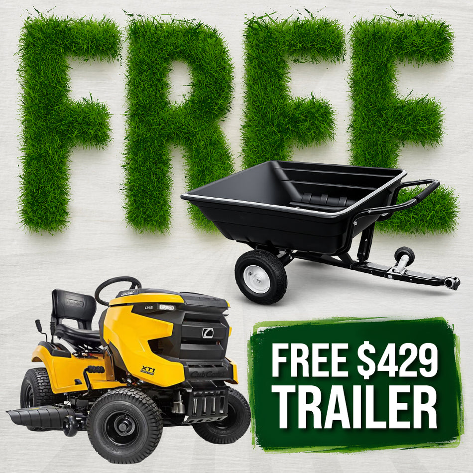 Cub Cadet XT1 LT42 IntelliPower - Fully Auto, 42" cut & IntelliPower tech with FREE $429 TRAILER & $99 SPADE!