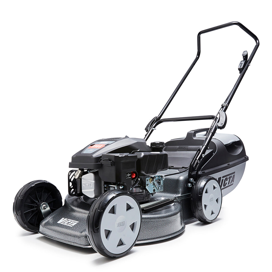 Victa Corvette V144 18in Lawn Mower - 18" cut, 4-stroke OHV engine, dual swing blades, mulch/catch, 6yr warranty!