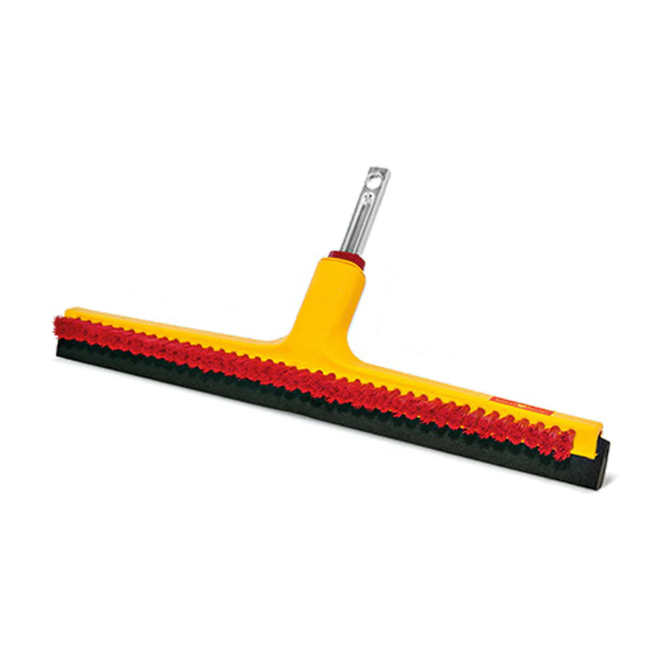 WOLF-Garten BW-45M Floor Squeegee - 2 in 1: short bristles for scrubbing and heavy-duty squeegee for liquids