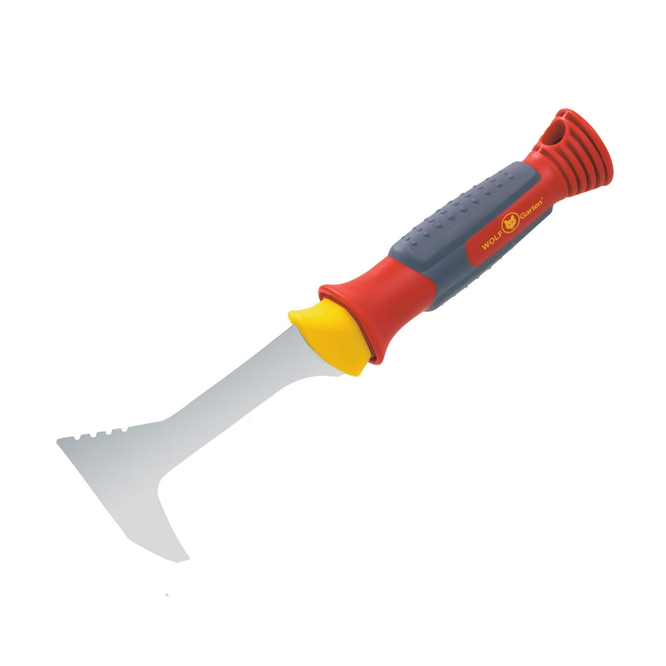 WOLF-Garten Handheld Joint Scraper - 5" blade cuts through tough roots. Soft-grip handle