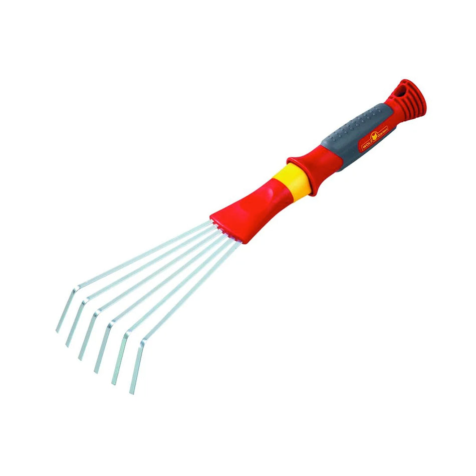 WOLF-Garten LD-2K Small Fan Rake - Small hand rake for small gardens or narrow spaces