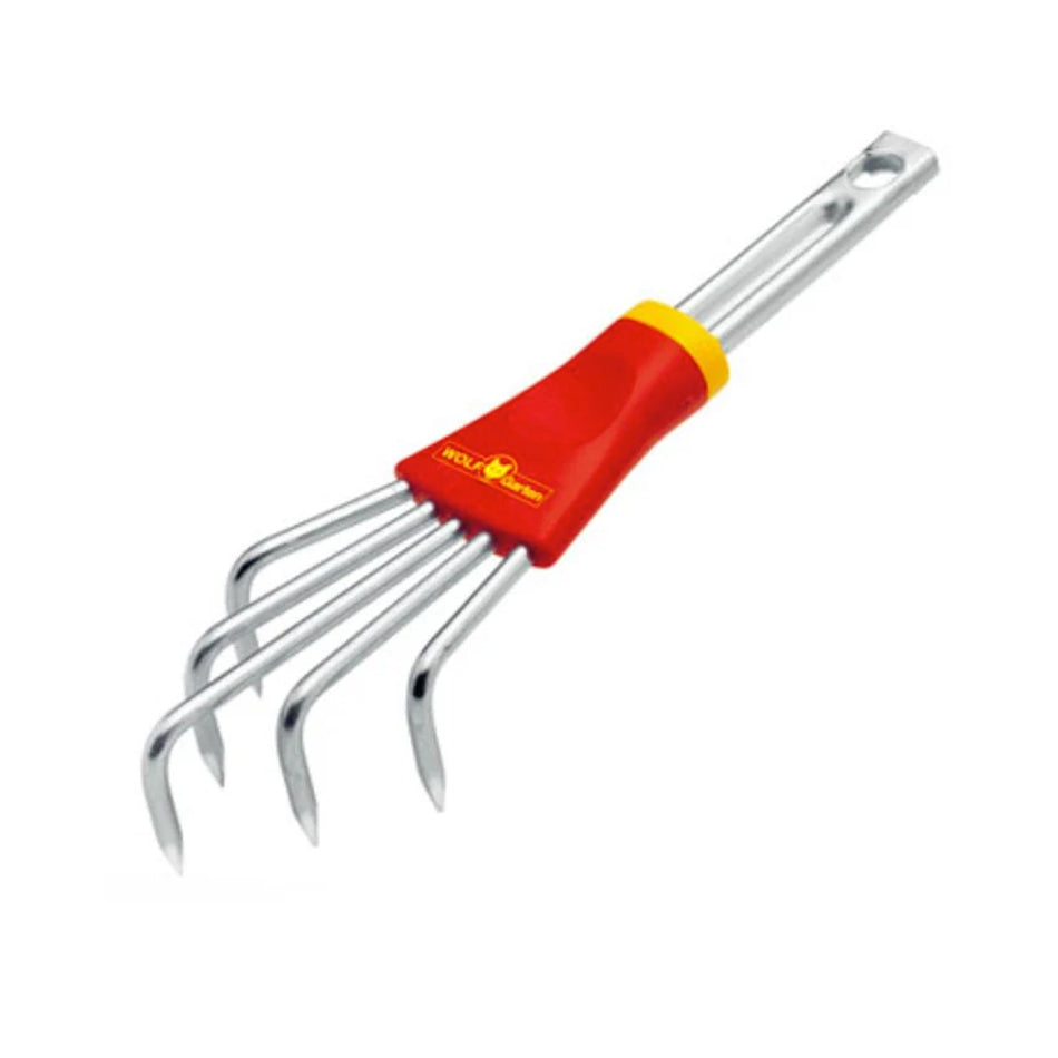 WOLF-Garten Mini Small Crumbler - Features 5 strong steel prongs to break through tough soils