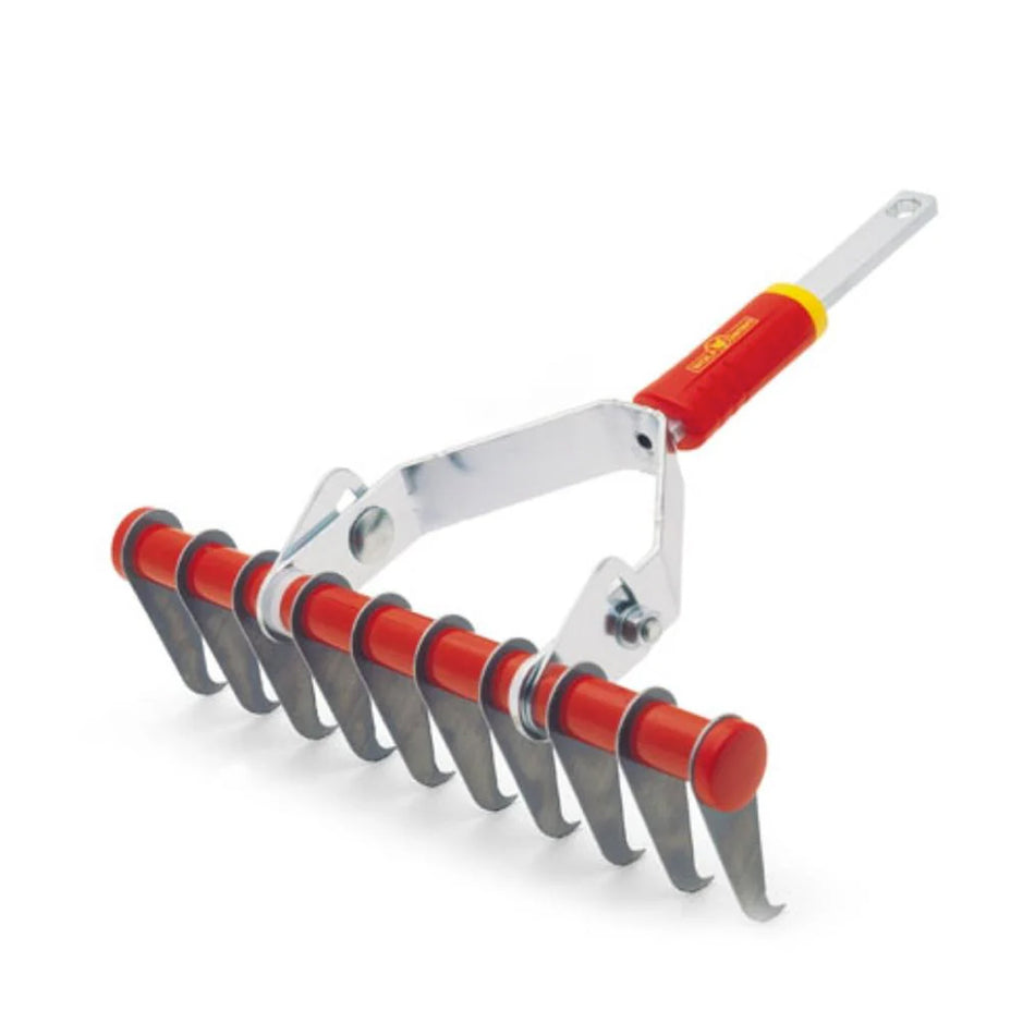 WOLF-Garten Multi: Scarifying Rake - 10 curved oscillating steel tines to easily clear your lawn