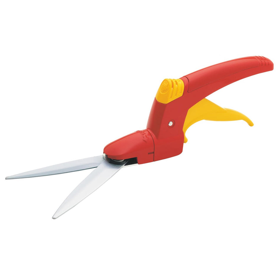 WOLF-Garten RI-LL Grass Shear - 180° swivel head, ergonomic softgrip. Features a safety lock