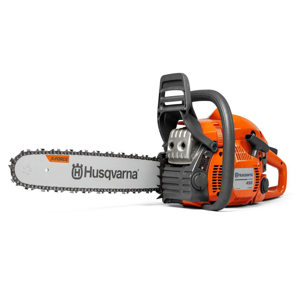 Husqvarna 450e II Saw ($185 BONUS) - Powerful 50.2cc Chainsaw with 20" Bar - WITH FREE $185 BONUS GIFTS!