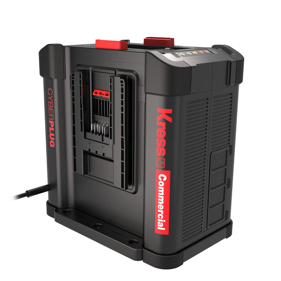 Kress CyberPlug 60V 30A Dual Port Charger - High-speed, dual-port charger for Kress 60V batteries with advanced cooling