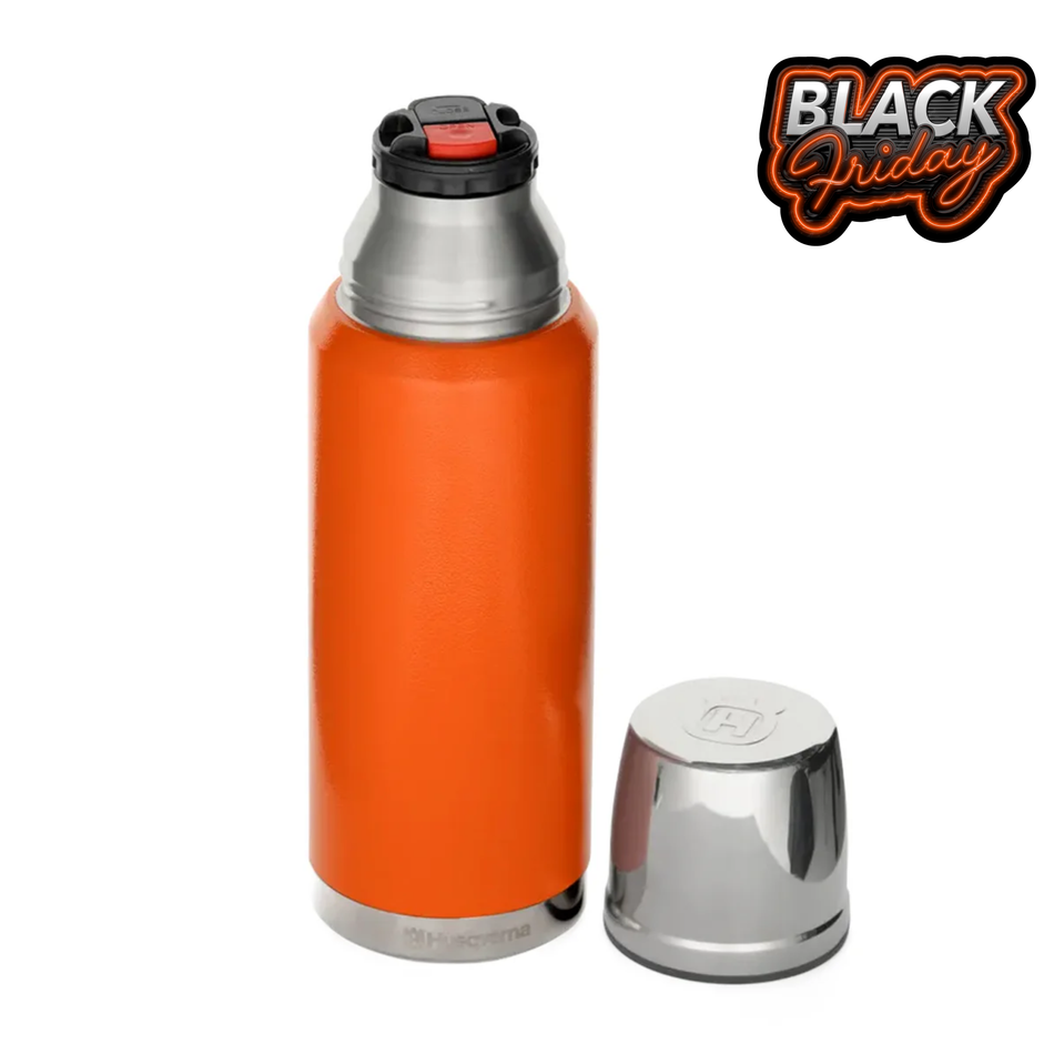 Husqvarna Xplorer 0.75L Bottle - Stainless steel bottle with double wall copper vacuum insulation