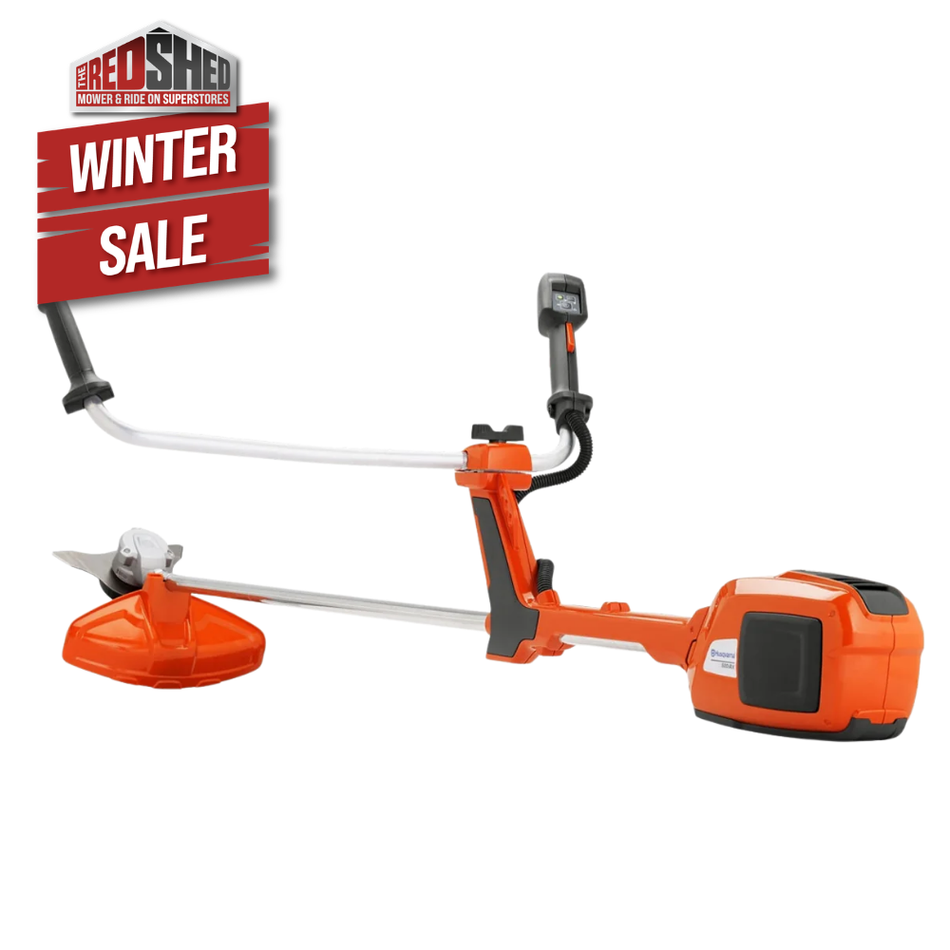 Husqvarna 520iRX Grass Trimmer - Lightweight, battery-powered grass trimmer with bullhorn handle and two-way rotation trimmer head, designed for professional use.