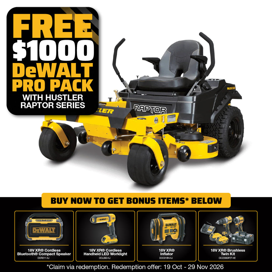 Hustler Raptor XD 48 Zero Turn Mower - 48" Fab Deck, 23HP Kawasaki Engine, Hydro Transmission, 3yr warranty