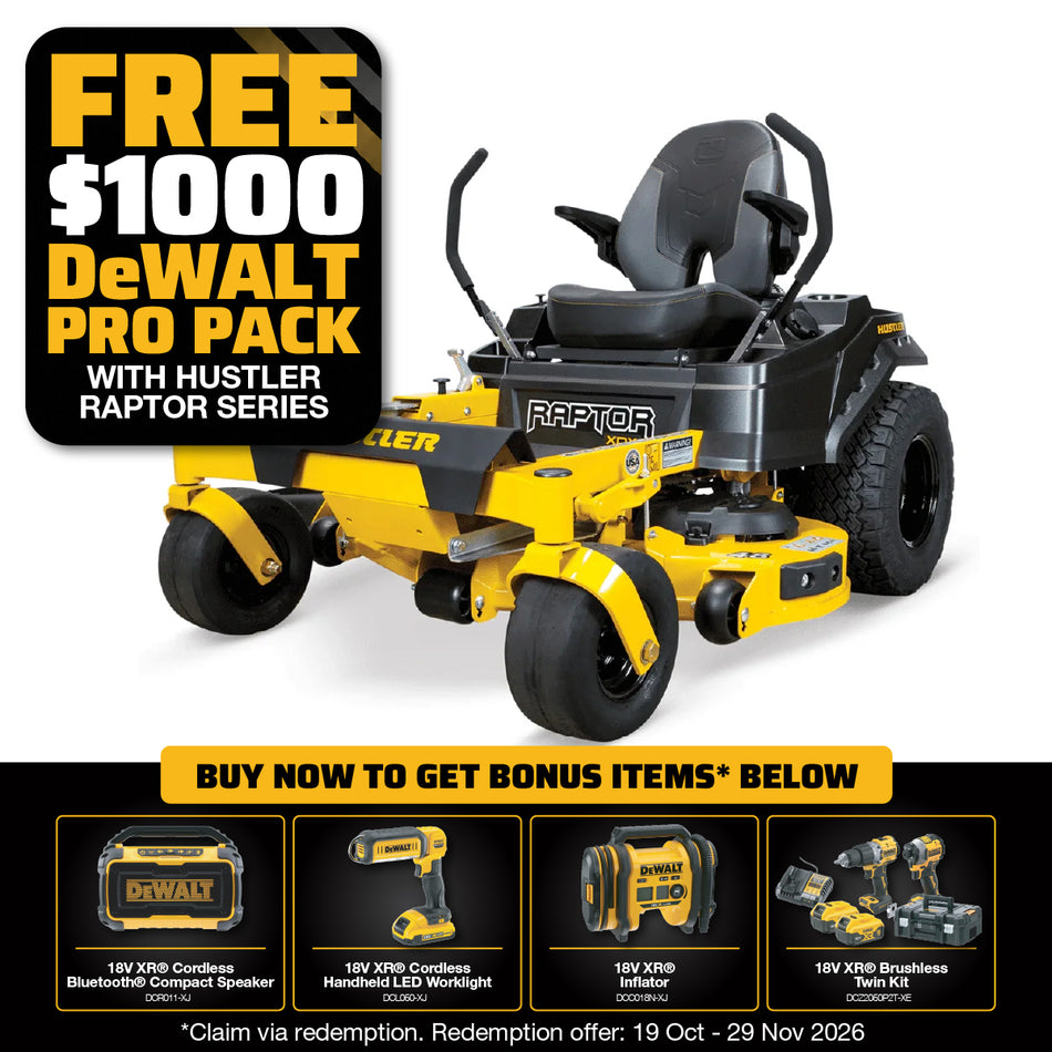 Hustler Raptor XDX 48 Zero Turn Mower - 48" Fab Deck, 23HP Kawasaki Engine, Hydro Transmission, 3yr warranty