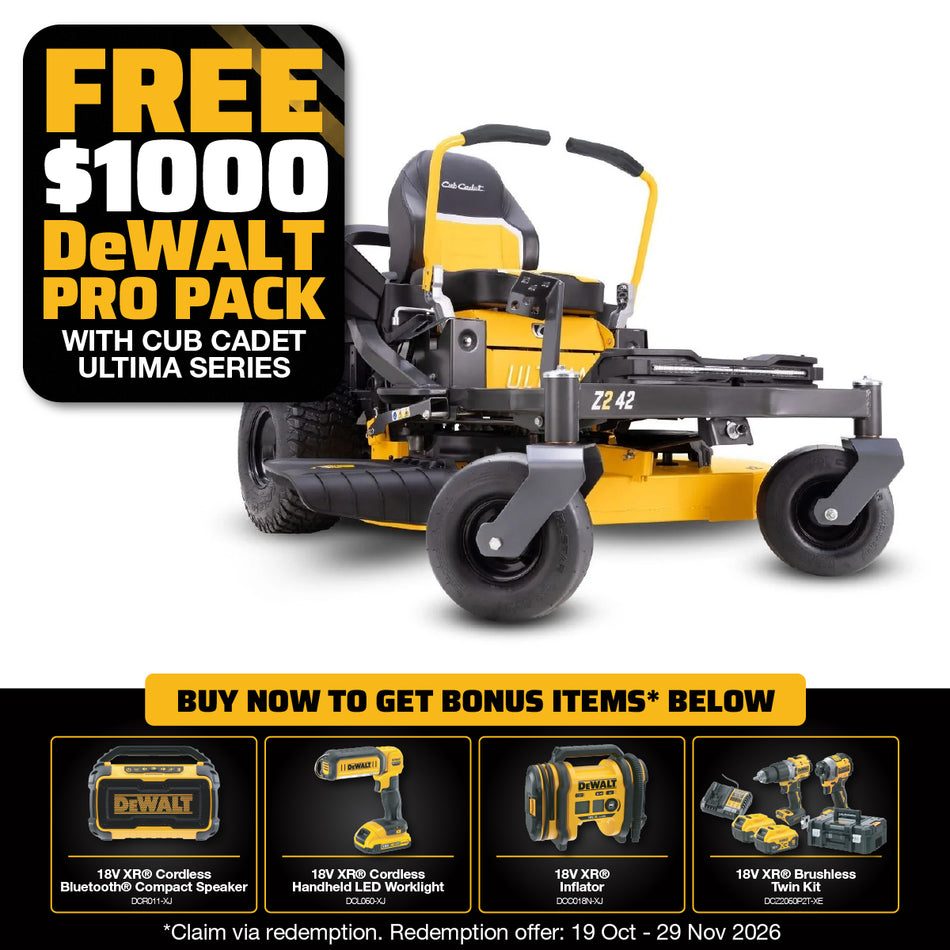 Cub Cadet Z2 42 Zero Turn Mower - Engineered with a robust 2-inch square tubular steel frame, durable 42-inch fabricated deck, and a powerful 21.5HP Kawasaki engine.