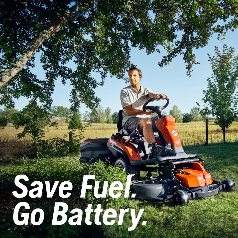 Husqvarna R 200iX Battery Rider - Battery powered low-noise front-rider (with 103cm deck and charger)