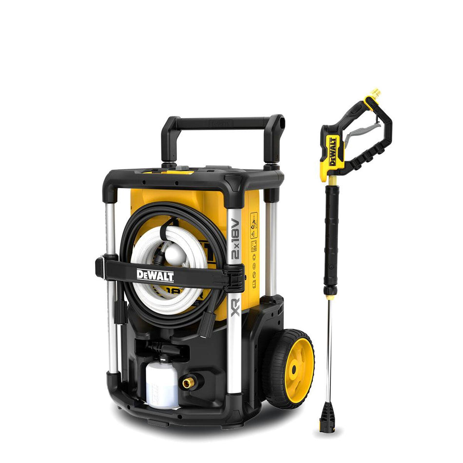 DeWALT 2x18V XR Pressure Washer - Cordless power, 3 pressure modes, durable design, up to 63 minutes runtime