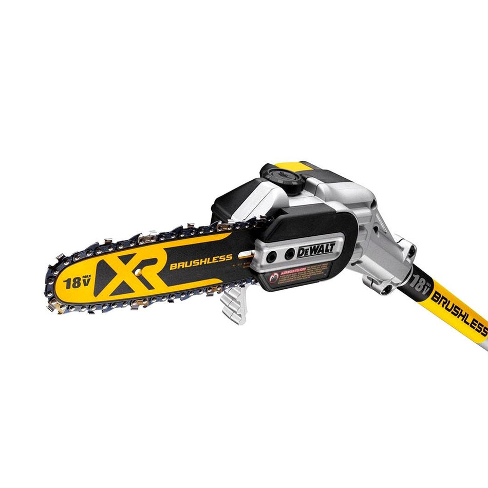 DeWALT 18V XR Pole Saw - Ergonomic 18V Pole Saw built for tough limbing or felling jobs