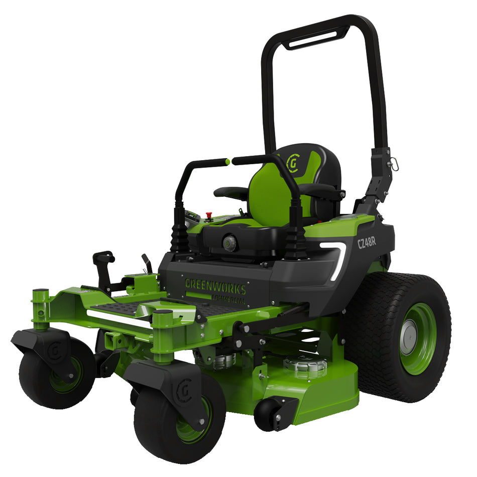 Greenworks OptimusZ 48'' Zero Turn - Tackle slopes up to 15° - cut grass at up to 26kph - 18kWh fully electric!