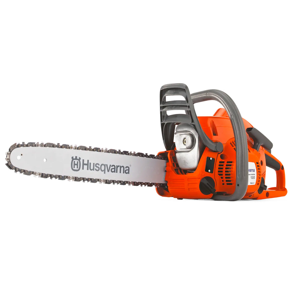 Husqvarna 120e Mark II Chainsaw - easy to use all-round chainsaw for homeowners with SmartStart!