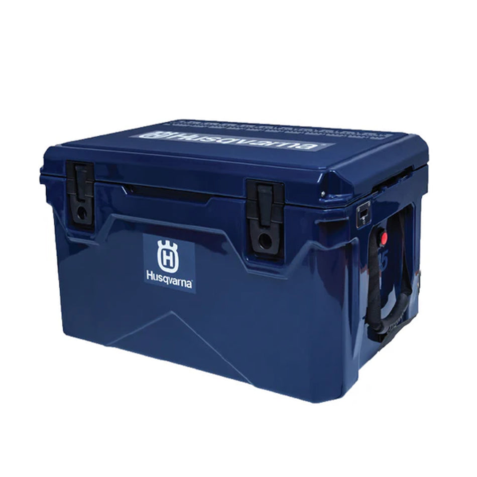 Husqvarna 45L Ice Box - Premium ice box with draining plug, bottle opener & sturdy design