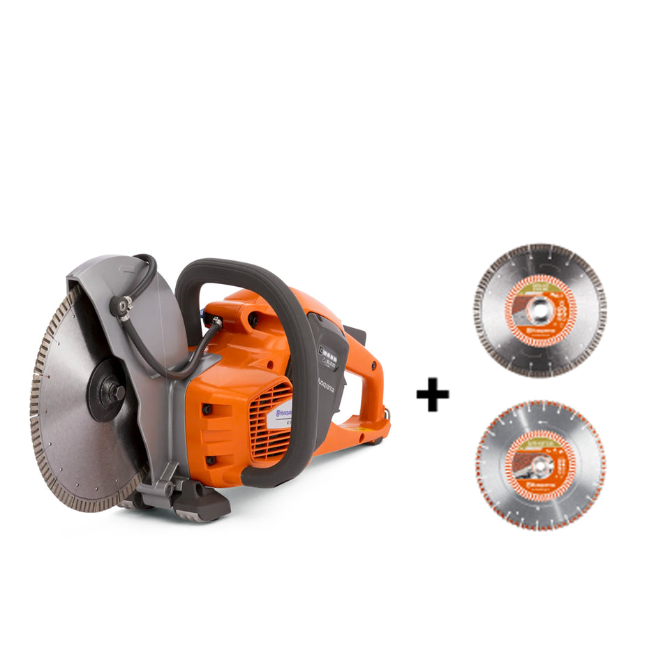 Husqvarna K535i Power Cutter Kit - Lightweight Battery Power Cutter with User-Friendly Operation + 2 Blades!