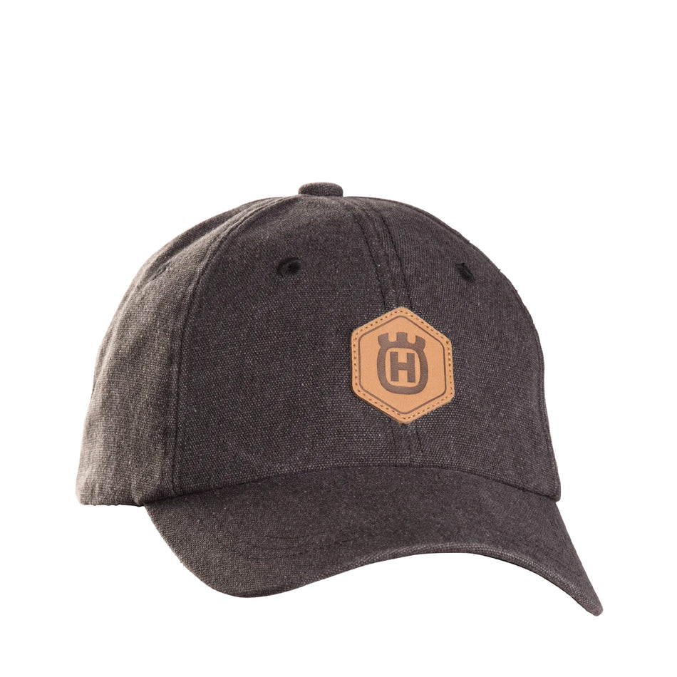 Husqvarna Xplorer Cap - Leather - Granite grey canvas cap with adjustable leather band