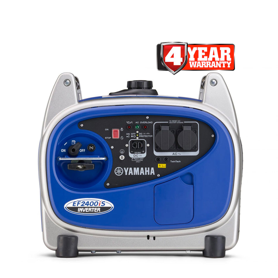 Yamaha EF2400iS Silent Inverter - Super quiet, 2400W max output, light 32kg weight, DC charging!