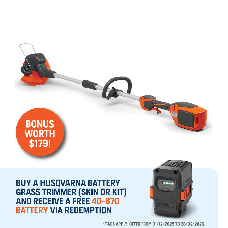 Husqvarna 110iL Trimmer - 36V Battery Grass Trimmer, Perfect for Small Lawns & Gardens!