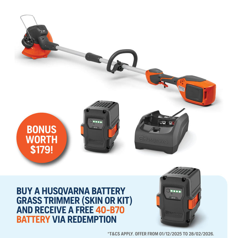 Husqvarna 110iL Trimmer - 36V Battery Grass Trimmer, Perfect for Small Lawns & Gardens!