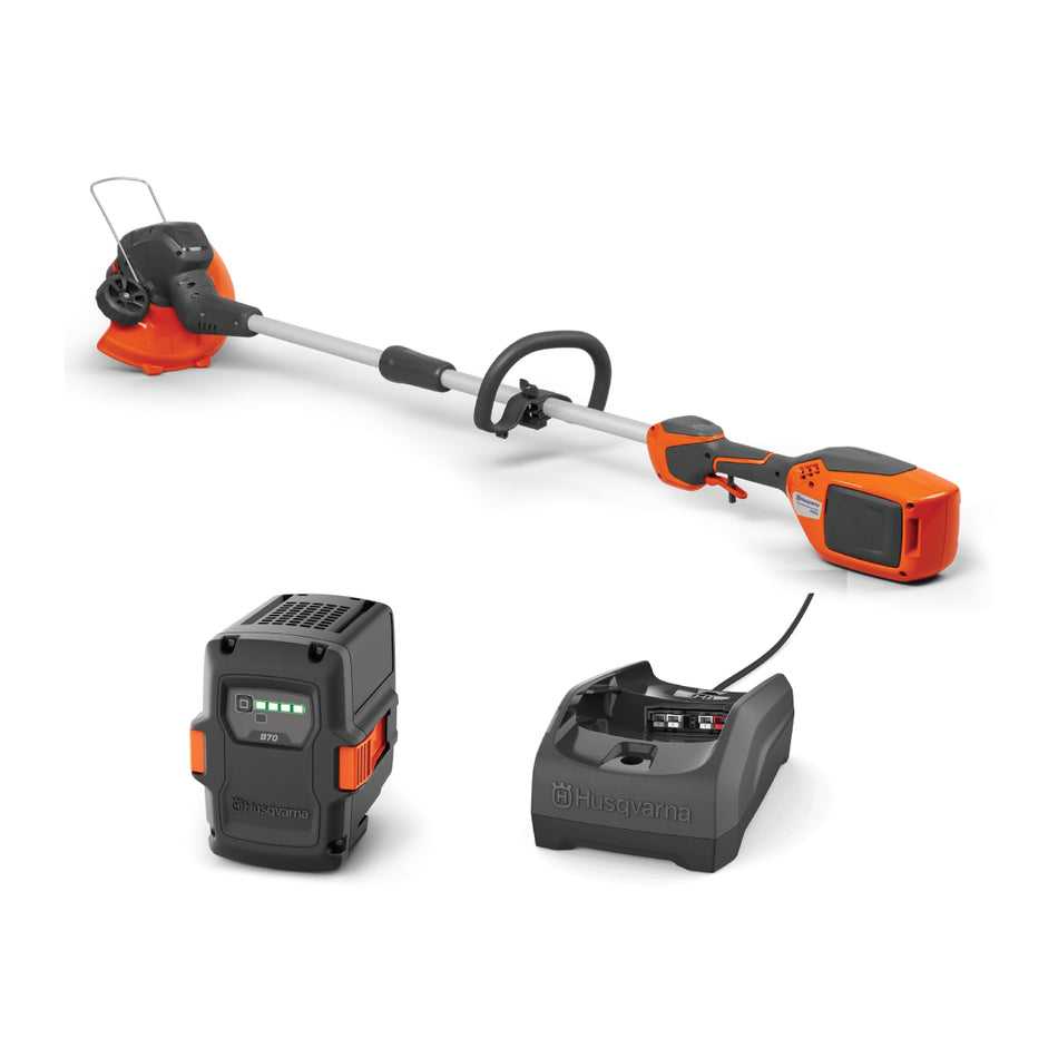 Husqvarna 110iL Trimmer - Battery grass trimmer with edging mode and split shaft.
