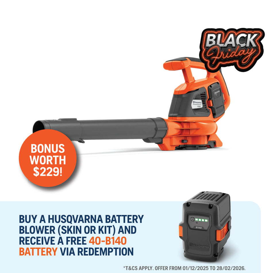 Husqvarna 120iBV Battery Blower Vac - 2-in-1 Battery Blower Vac perfect for the homeowner!