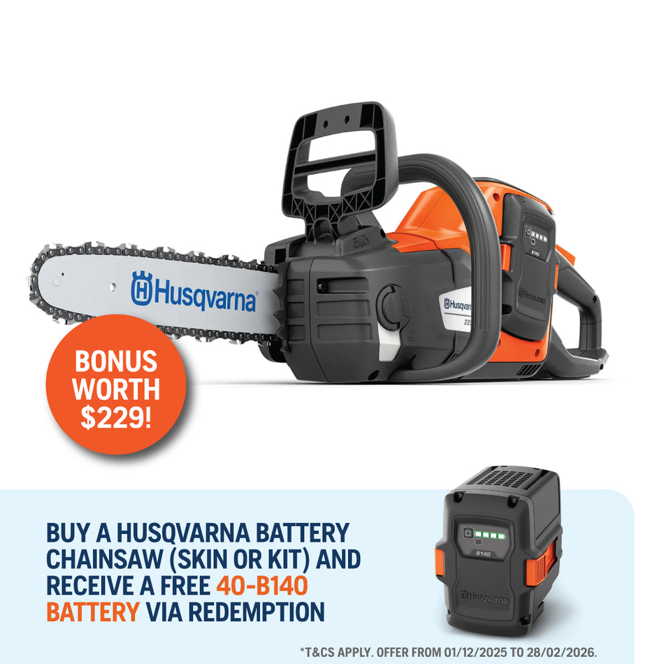 Husqvarna 225i Battery Chainsaw - High-performing chainsaw for easy and fast cutting