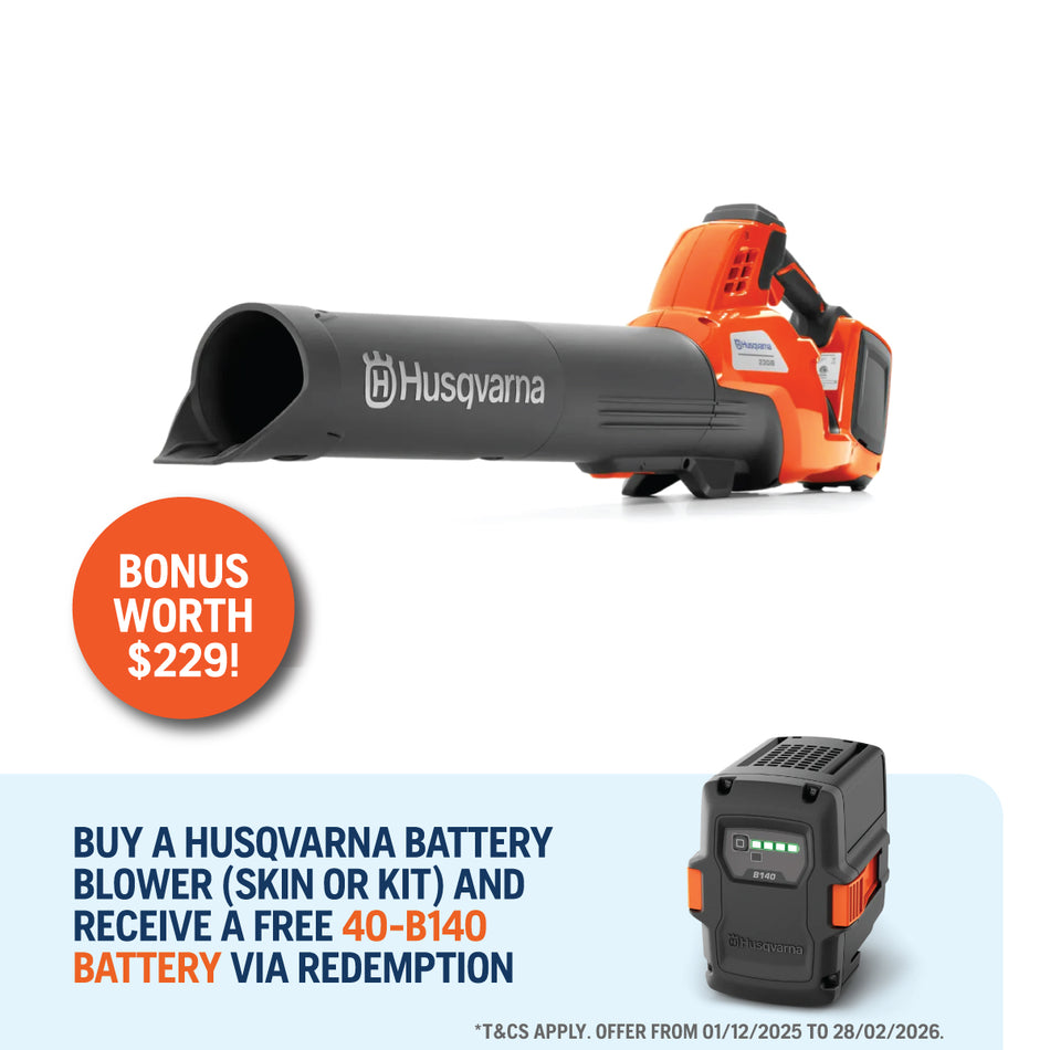 Husqvarna 230iB Battery Blower - Powerful and easy-to-use blower with cruise control
