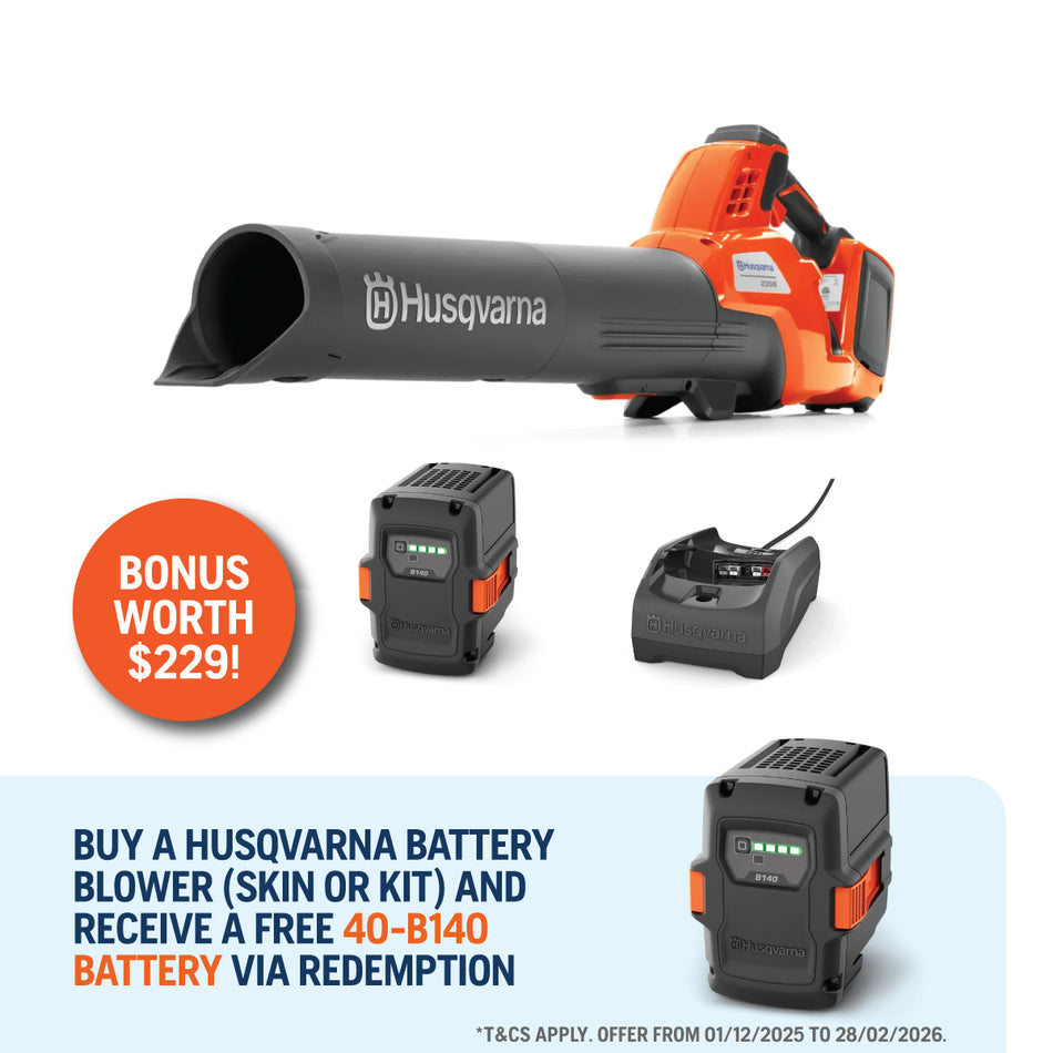 Husqvarna 230iB Battery Blower - Powerful and easy-to-use blower with cruise control