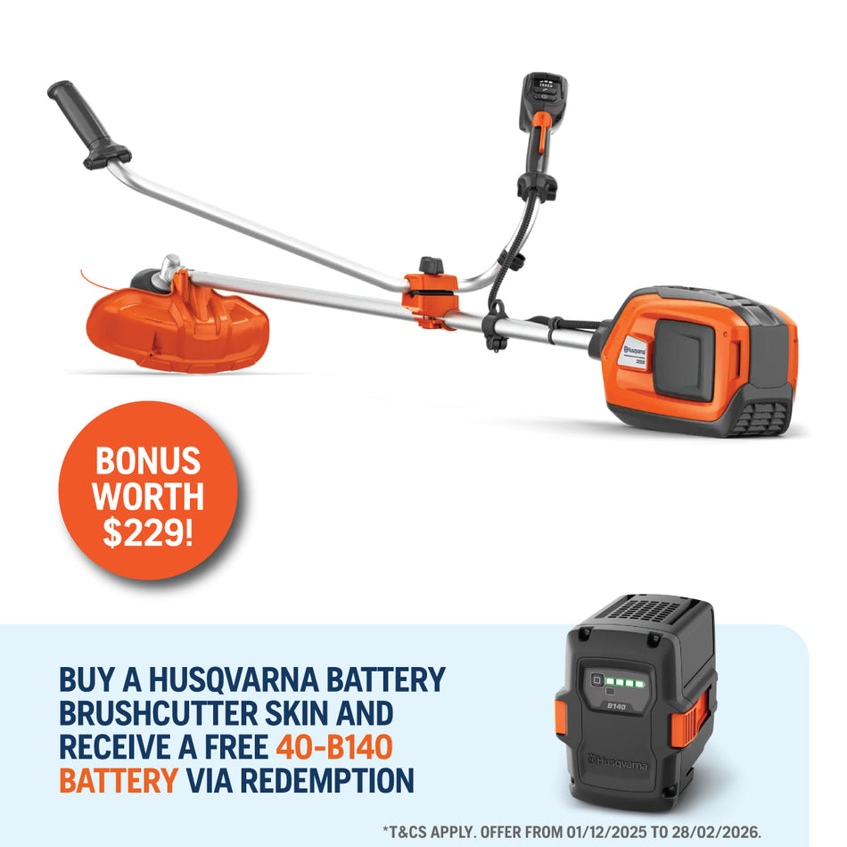 Husqvarna 325iR Battery Brushcutter - 36V battery brushcutter with cutting power equivalent to 25cc petrol motor