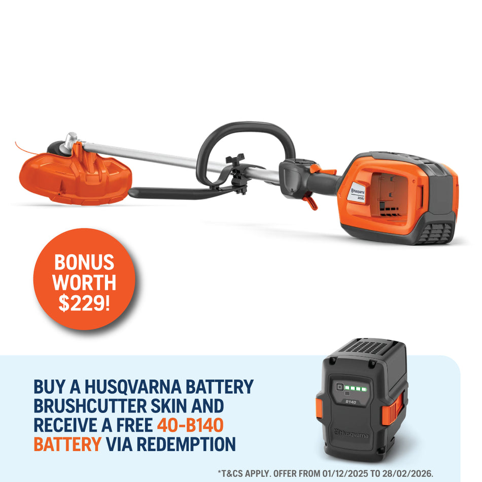 Husqvarna 325iRJ Battery Trimmer - 36V battery brushcutter with cutting power equivalent to 25cc petrol motor