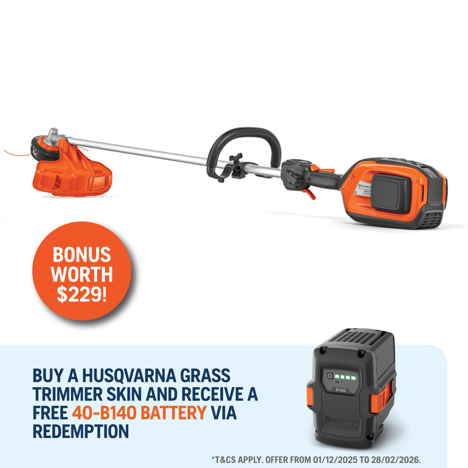 Husqvarna 525iLXT Grass Trimmer - 36V battery trimmer, 46cm cutting width, Bluetooth, ActiveCool technology