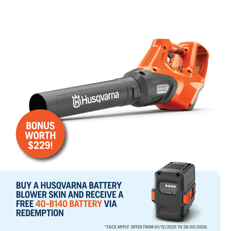 Husqvarna 530iB Battery Blower - Powerful handheld battery blower with continuous boost and cruise control.