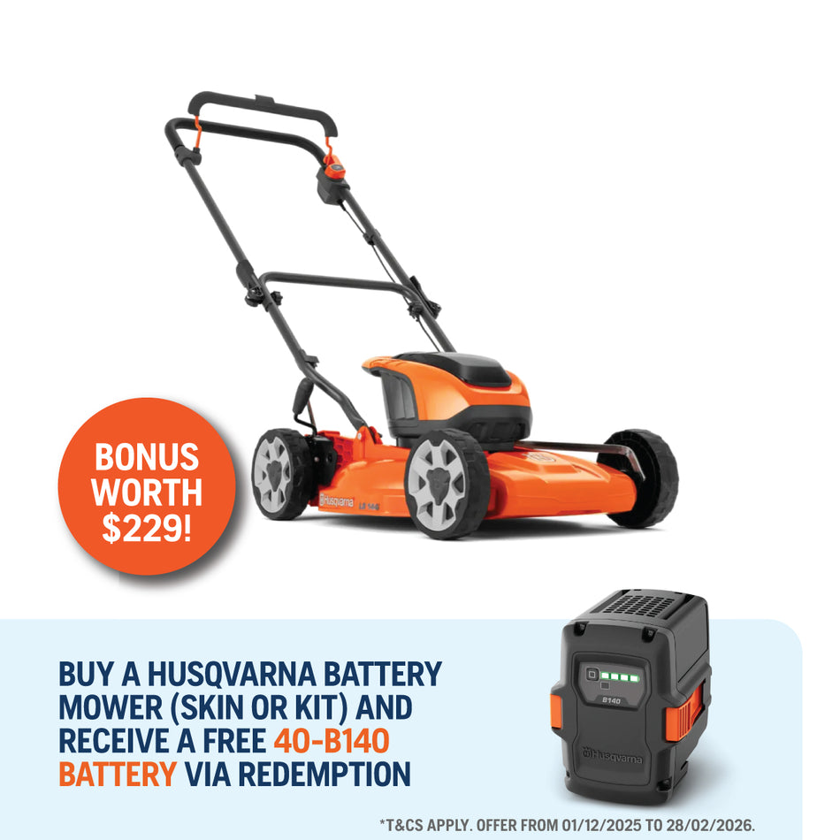 Husqvarna LB144i Battery Lawn Mower - Battery-powered push lawn mower for small-to-midsize lawns