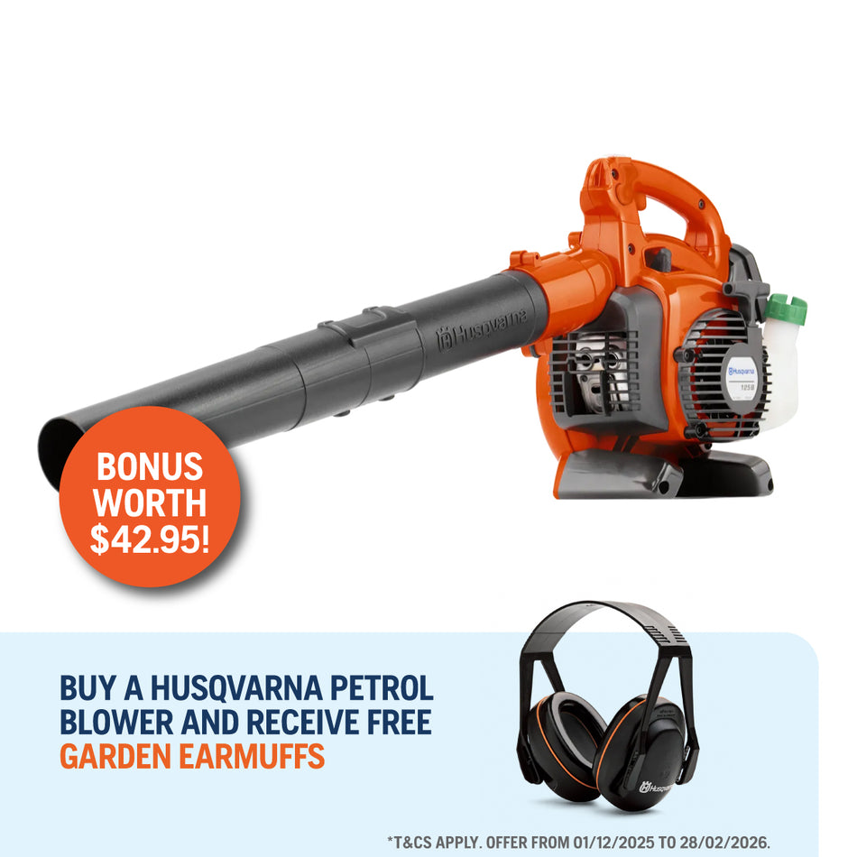 Husqvarna 125B Blower - Great price on this Husqvarna 28cc blower. Air Speed 274 km/hr.