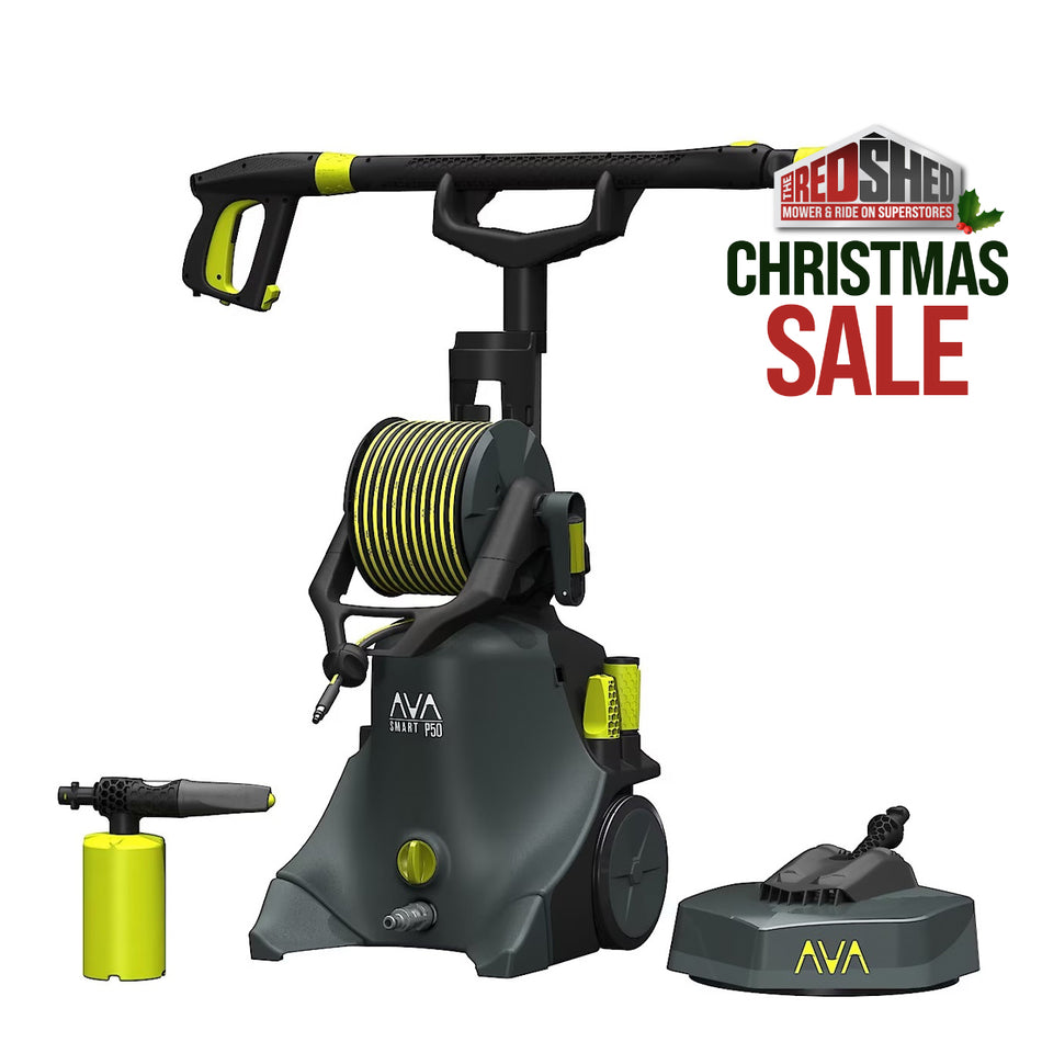 Masport AVA Smart P50 (Bundle) - 1885 PSI, 130 Bar, 8m hose, metal pump & many attachments, 10 year warranty