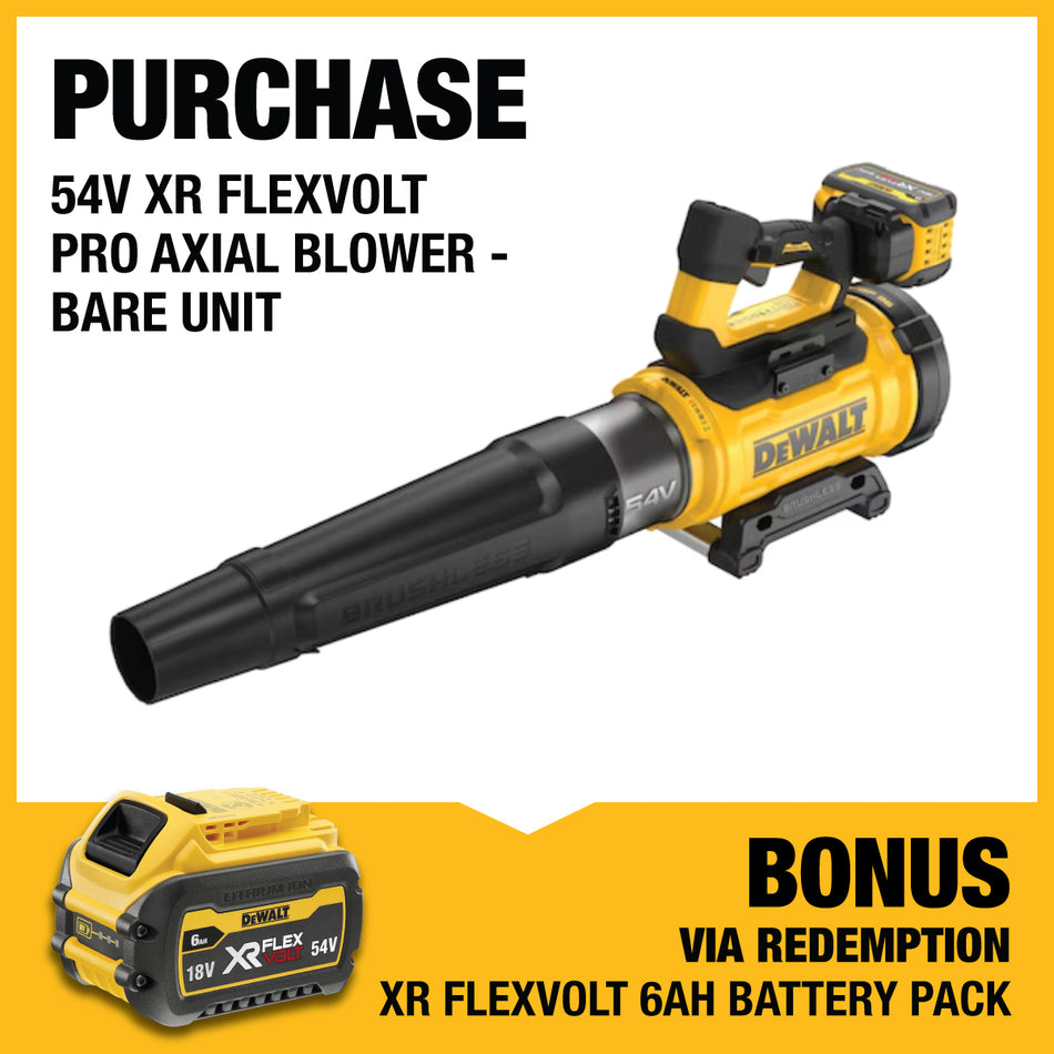 DeWALT 54V XR FLEXVOLT Pro Axial Blower - Features a brushless motor for a  quiet operation and an excellent power-to-weight ratio