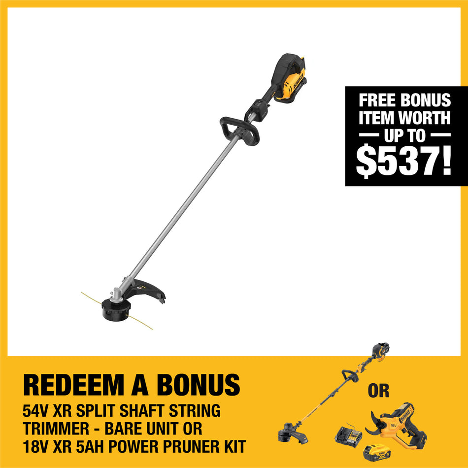 DeWALT 54V XR 42cm Brushless Line Trimmer (D-Handle) - Engineered for high performance, durability, and runtime.