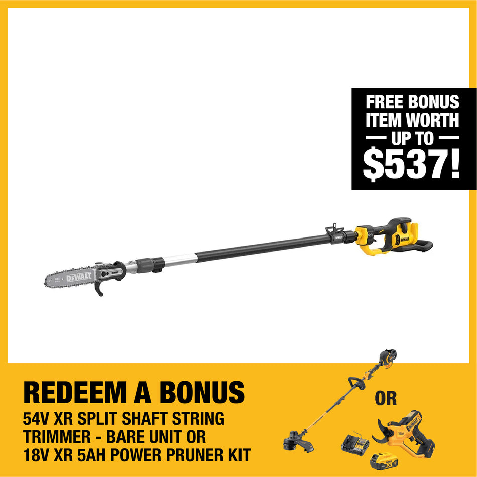 DeWALT 54V XR FLEXVOLT 3.5m Telescopic Pole Saw - Designed for efficiency, comfort, and durability.