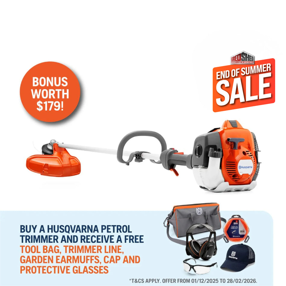 Husqvarna 525LST Grass Trimmer - 25.4cc Straight Shaft with high torque gearbox w/ 1.34 hp output