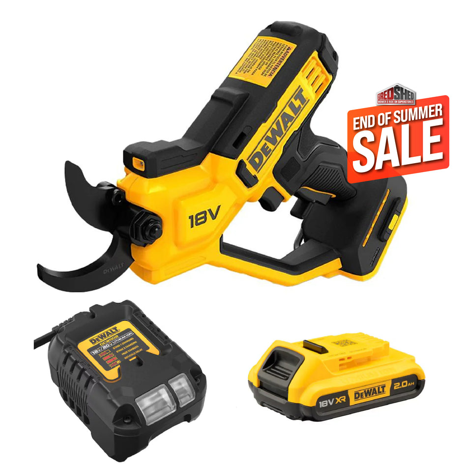 DeWALT DCMPP568D1-XE 18V XR Power Pruner Shears Combo Kit - with 18V 2Ah Battery & 12/18V Charger