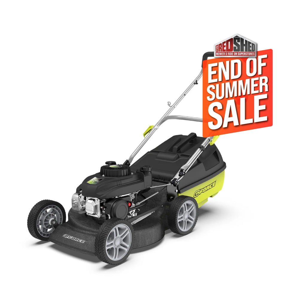 G-Force GZ149 Lawn Mower - 18in Cut, 149cc OHV Engine, 50L Plastic Catcher
