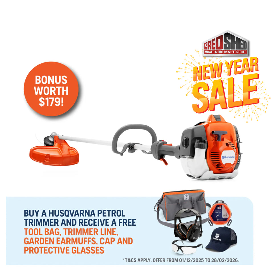 Husqvarna 525LST Grass Trimmer - 25.4cc Straight Shaft with high torque gearbox w/ 1.34 hp output