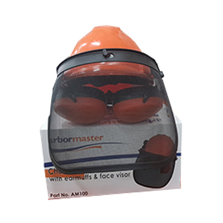 Arbormaster-Arbormaster AM100 Chainsaw Safety Helmet Kit - Great VALUE Chainsaw Safety Helmet with earmuffs and face visor!-Helmet-