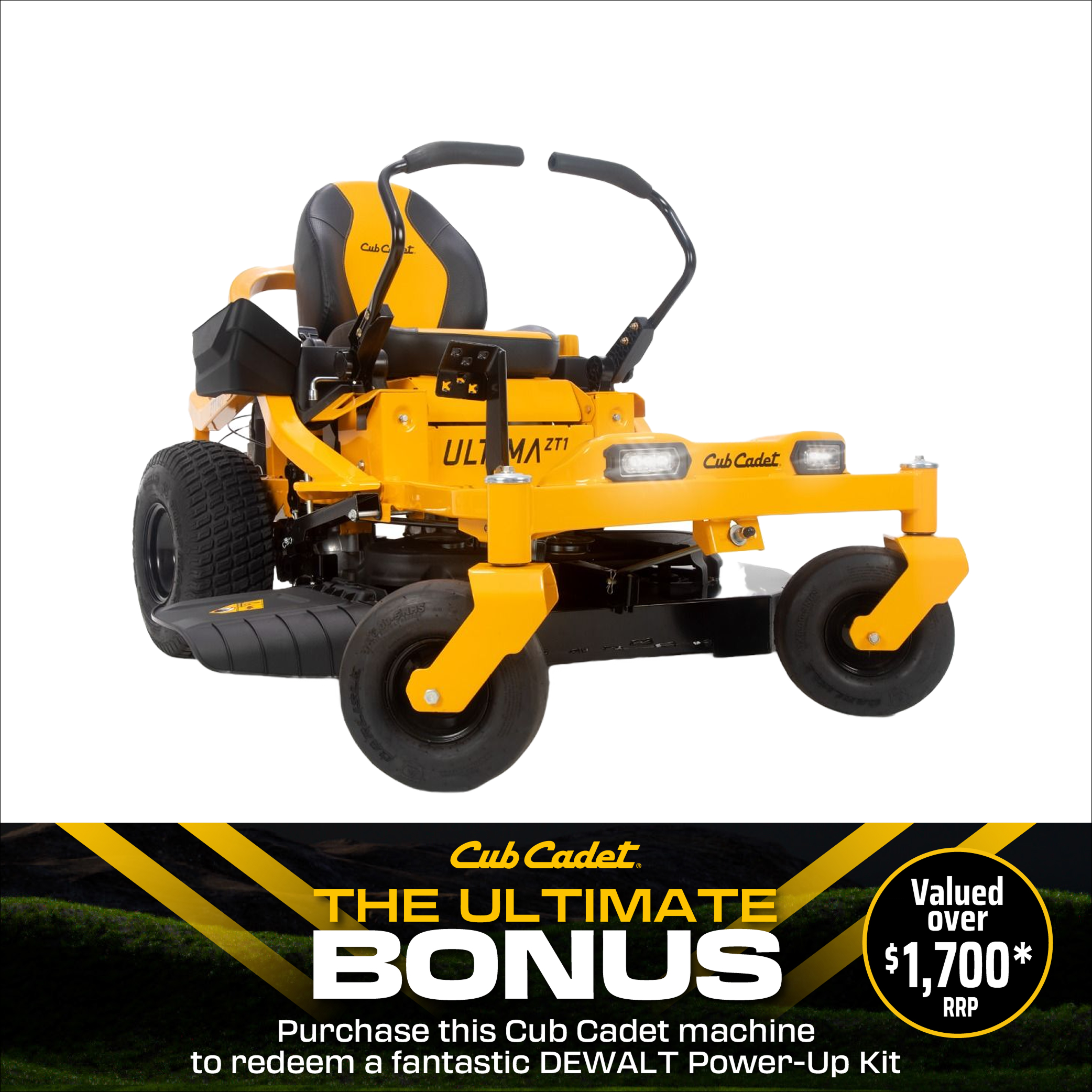 Cub Cadet-Cub Cadet Ultima ZT1 46 Zero Turn - 23HP Kawasaki Engine, 46" Deck, Zero-Turn Agility, Aeroforce deck design-Domestic Zero Turn Mower-
